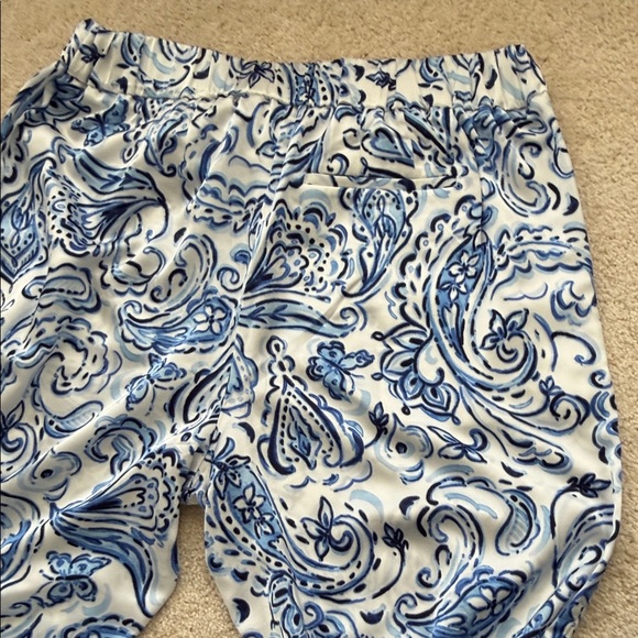 Talbots Floral Blue and White Pants - Picture 4 of 6